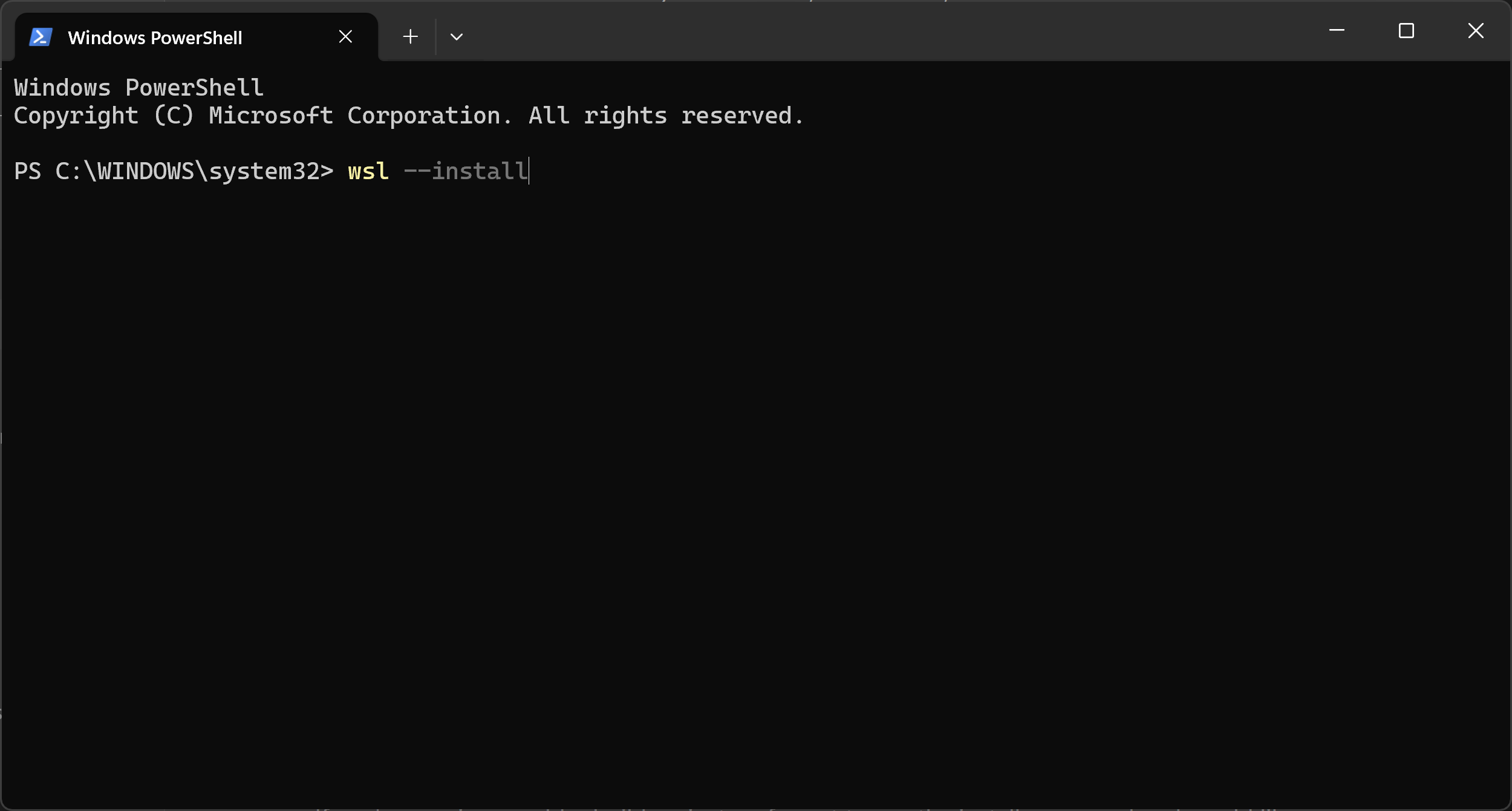 Installing the WSL