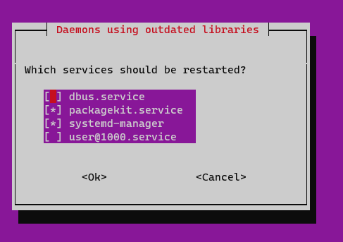 Restart outdated daemons