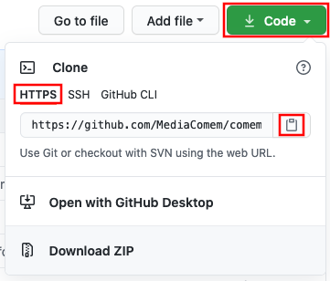 HTTP Clone URL